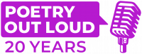 Poetry Out Loud 20 years logo with microphone